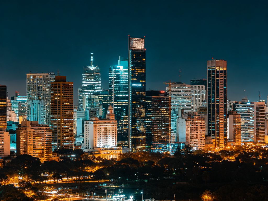 布宜诺斯艾利斯城市夜景